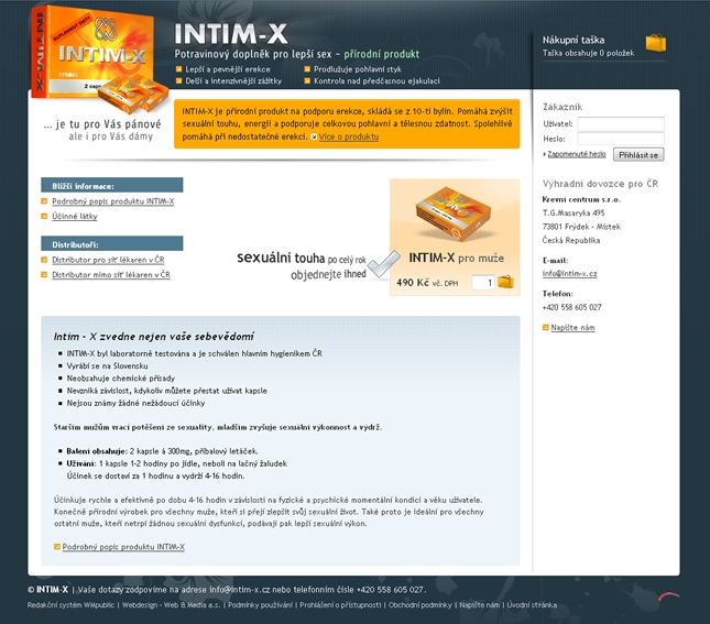 INTIM-X - podpora erekce